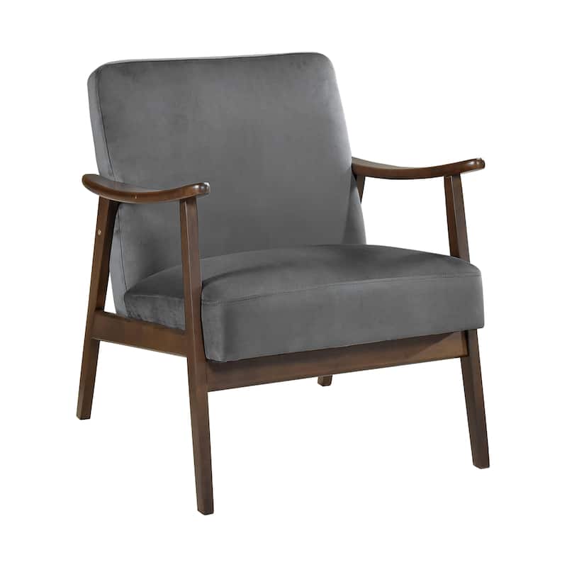 Woodside Velvet Accent Chair - Dark Gray