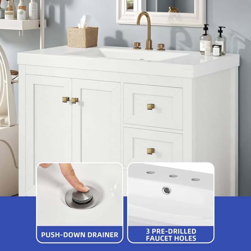 Moasis 36"/42" Bathroom Vanity Cabinet with Sink