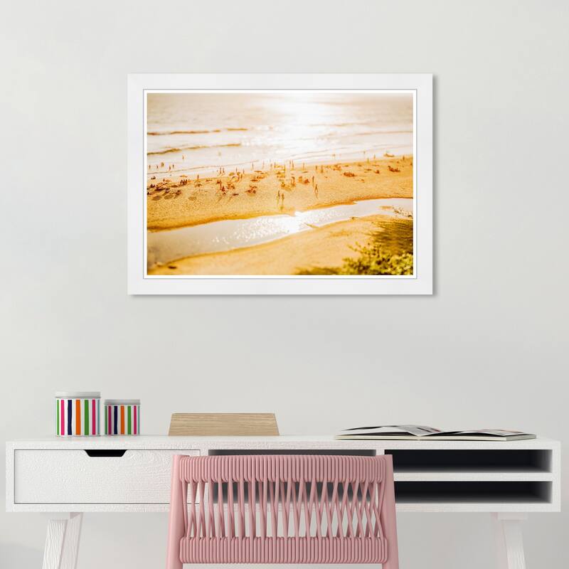 Wynwood Studio Prints Nature and Landscape A Beach Through My Lenses Brown and Nautical & Coastal Wall Art Canvas Print - White