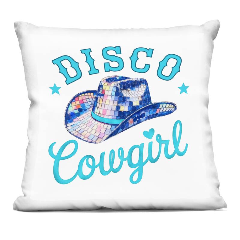 Stupell Turquoise Disco Cowgirl Decorative Printed Throw Pillow Design by Amanda Greenwood - Accent - Polyester - Blue - Single
