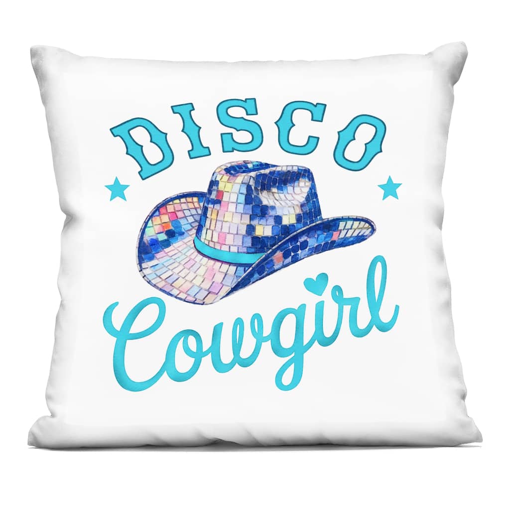 Stupell Turquoise Disco Cowgirl Decorative Printed Throw Pillow Design by Amanda Greenwood