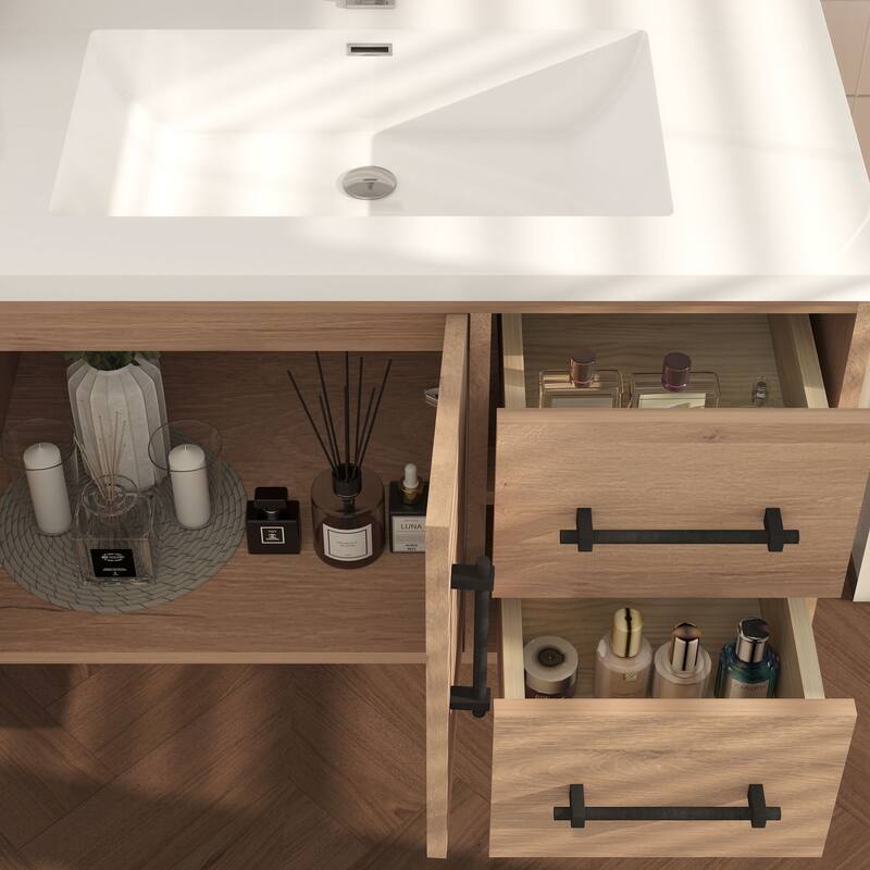 Victoria 72'' Wall-mounted Vanity with Double Reinforced Acrylic Sink - 71.5