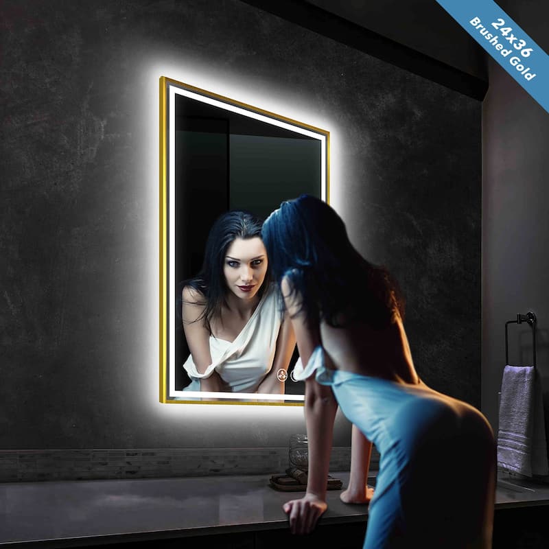 Fogless Color and Brightness Adjustable LED Mirror