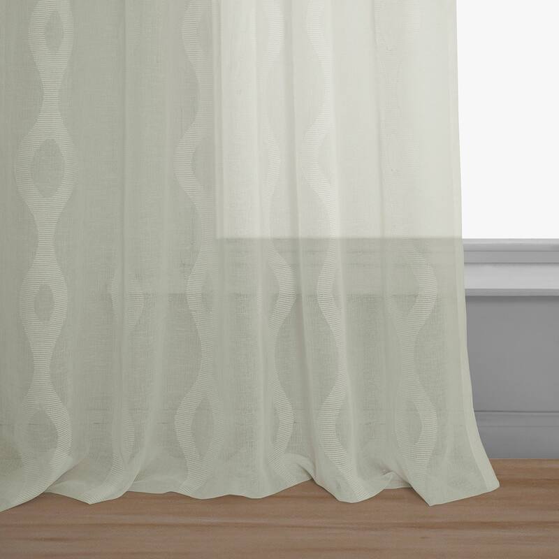 Exclusive Fabrics Vega Patterned Linen Sheer Curtain (1 Panel)