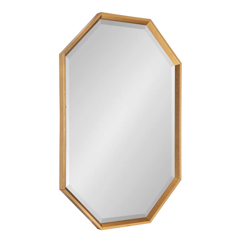 Kate and Laurel Calter Elongated Octagon Wall Mirror - 25.5x37.5 - Gold