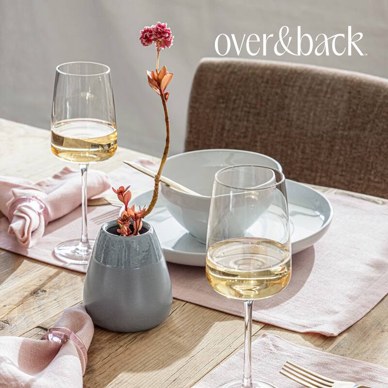 over&back Matte & Glossy Stoneware Decorative Bud Vases (Set of 3)