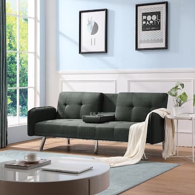 Convertible Sofa Sleeper Futon with Arms