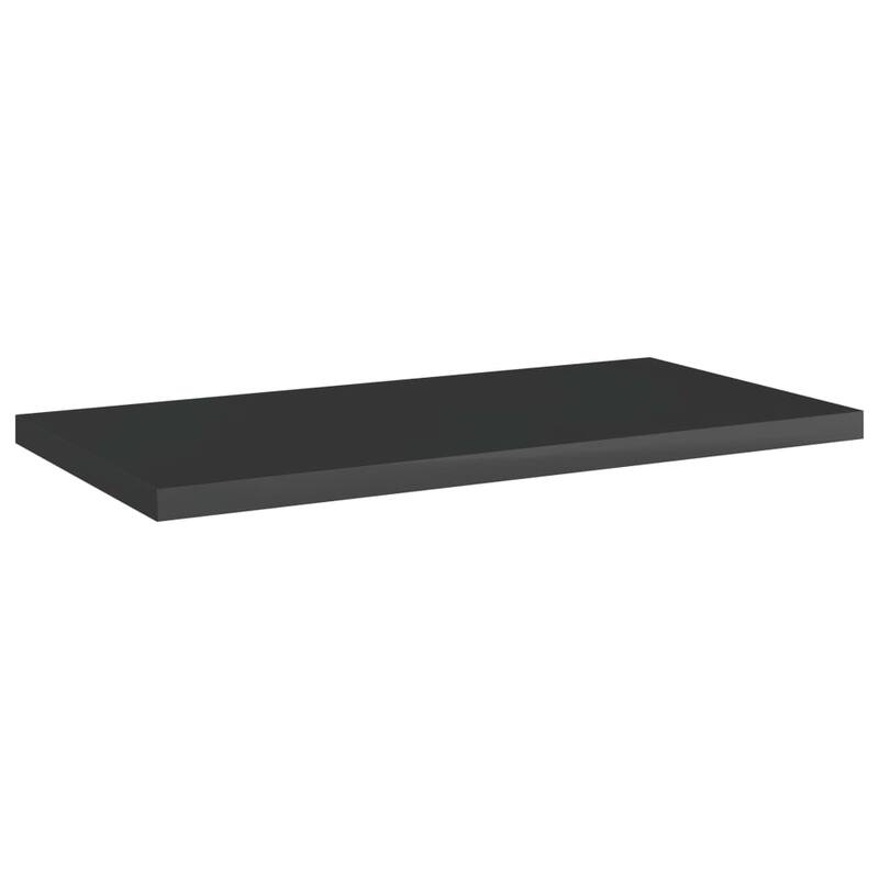 vidaXL Bookshelf Boards 8 pcs High Gloss Black 15.7"x7.9"x0.6" Chipboard