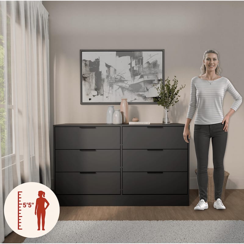 Kappesberg Lincoln 6-Drawer Dresser – Modern Storage for Bedrooms