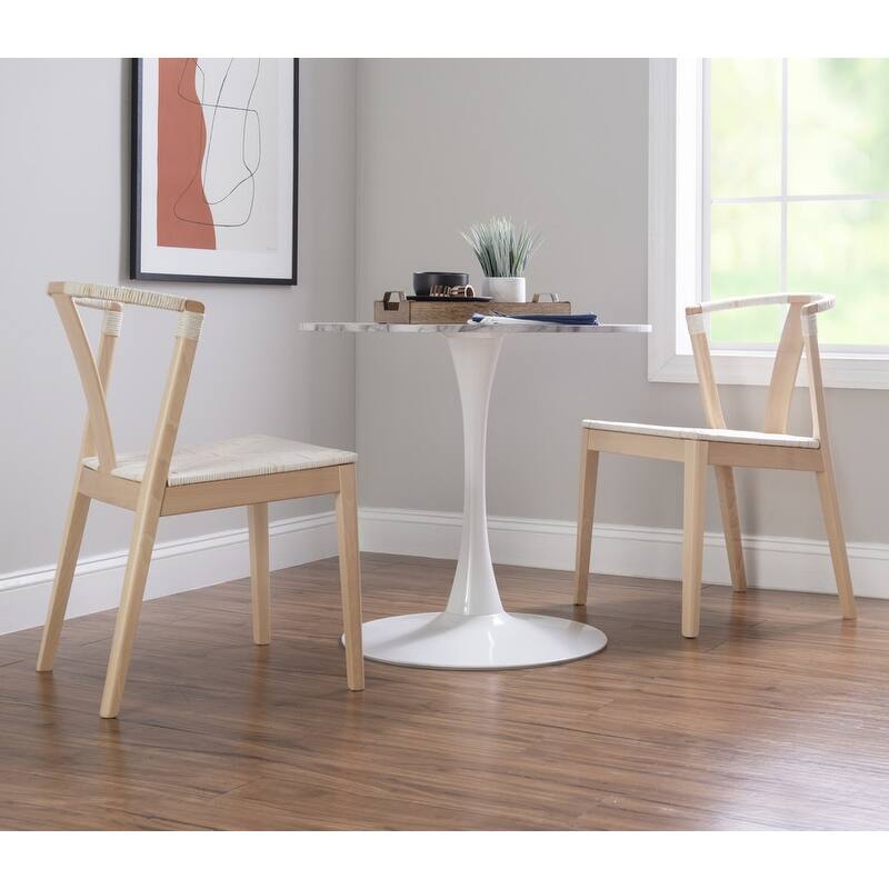 Linon Fishel Solid Natural Wood Dining Chair