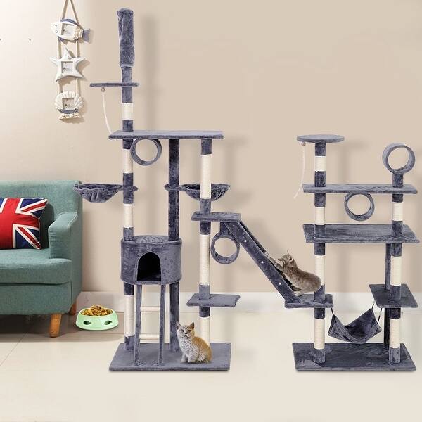 Shop Large Condo Scratching Posts Cat Tree With Ladder Hammock