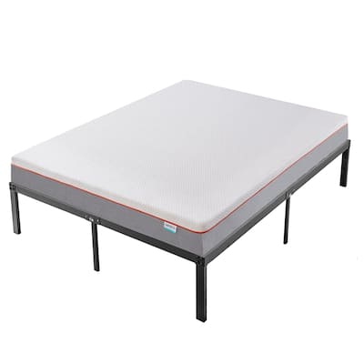 VECELO Metal Platform Bed Frame With 8" Memory Foam Mattress Included