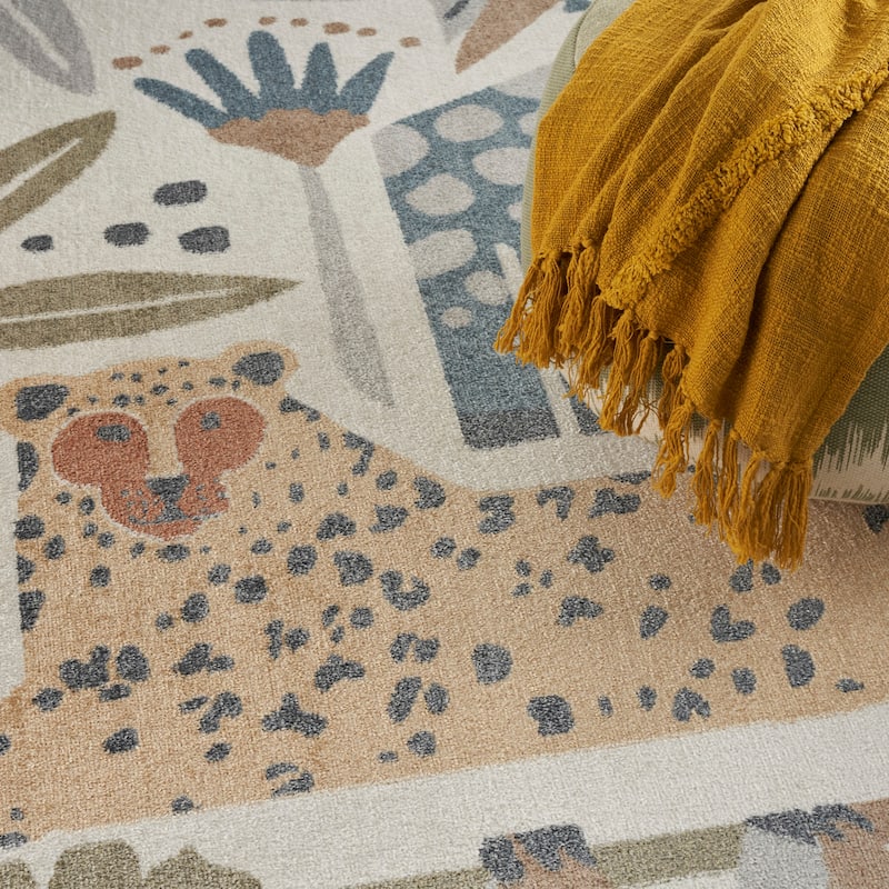 Nourison Astra Machine Washable Animal Print Area Rug