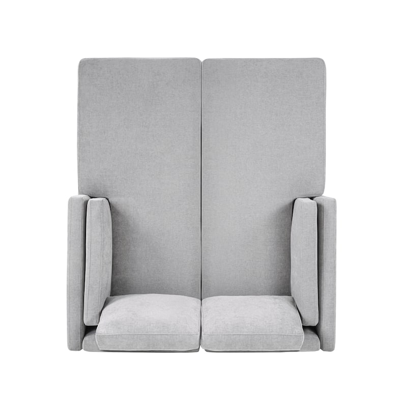 Christopher Knight Home - Alora Modern Upholstered Chaise Lounge Sofa Bed with Dual-Layer Armrests and Flexible Layout Design