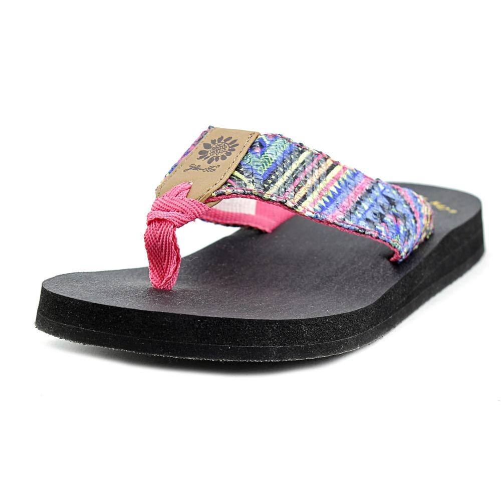 pink yellow box flip flops