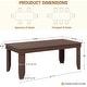 preview thumbnail 7 of 15, 71" Rustic Dining Table for 6–8, Wood Rectangular Kitchen Table with Trim Edge, Brown
