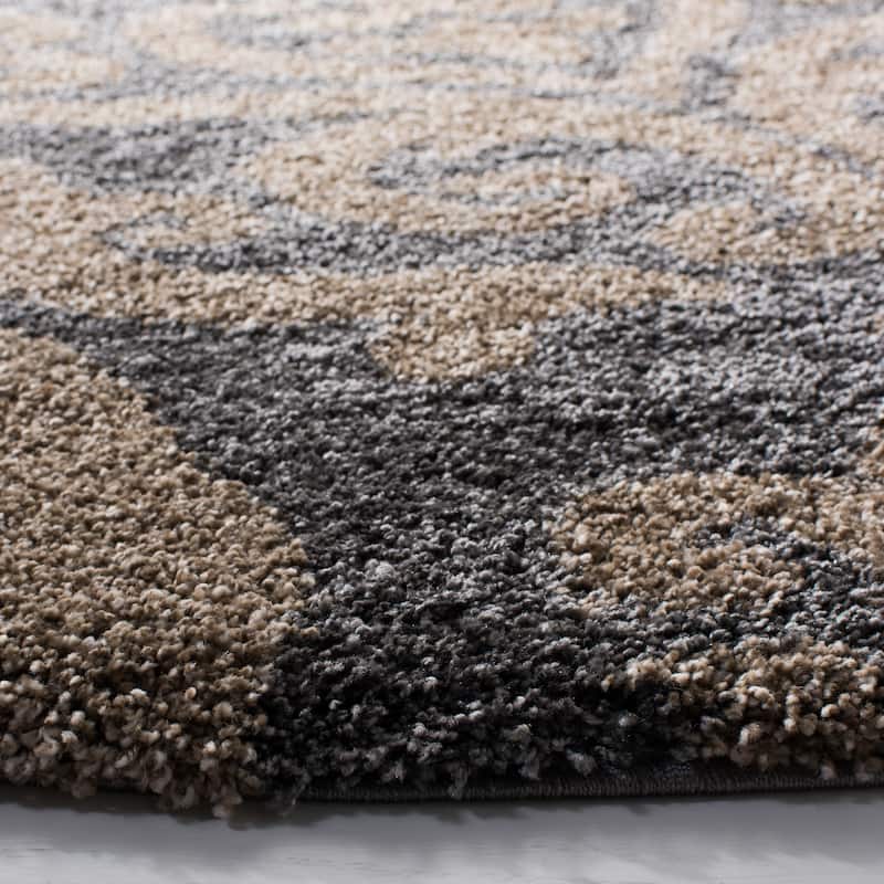 SAFAVIEH Florida Shag Frachia Ornate Damask 1.2-inch Thick Rug