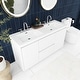 preview thumbnail 112 of 152, Floating Bathroom Vanity with Integrated Resin Top