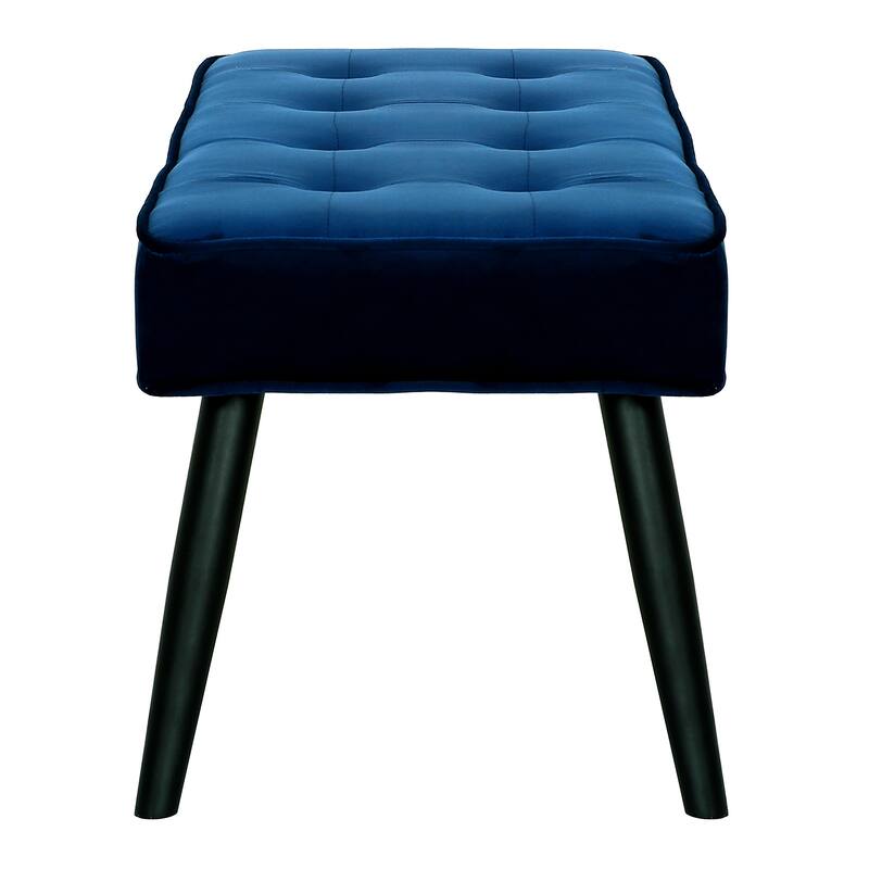 Kipp Velvet Upholstered Button Tufted Bench Ottoman