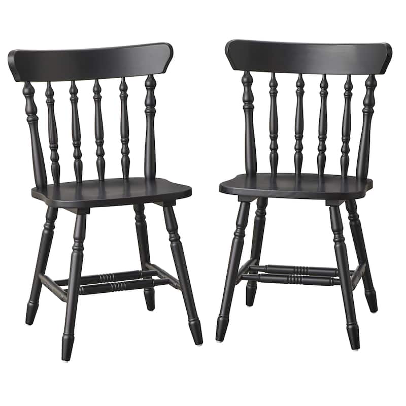 Lifestorey Isabella Solid Wood Spindleback Dining Chair (Set of 2)