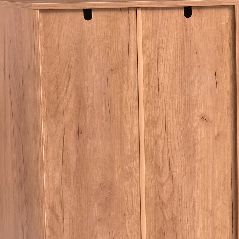 Freestanding Shoe Rack Storage Cabinet with Storage Compartment, Bench and Movable Panels for Mudroom, Entryway and Hallway