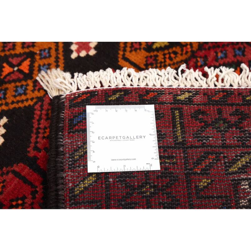 ECARPETGALLERY Hand-knotted Teimani Black, Red Wool Rug - 3'6 x 6'3