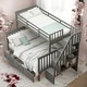 preview thumbnail 1 of 55, Simple Twin over Full Bunk Bed With Drawer,Storage And Guard Rail Grey
