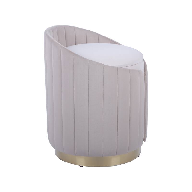 TwoToned Ottoman Comfortable choice, multiple functions, classic design, and cozy corners with Storage or Vanity Stool,