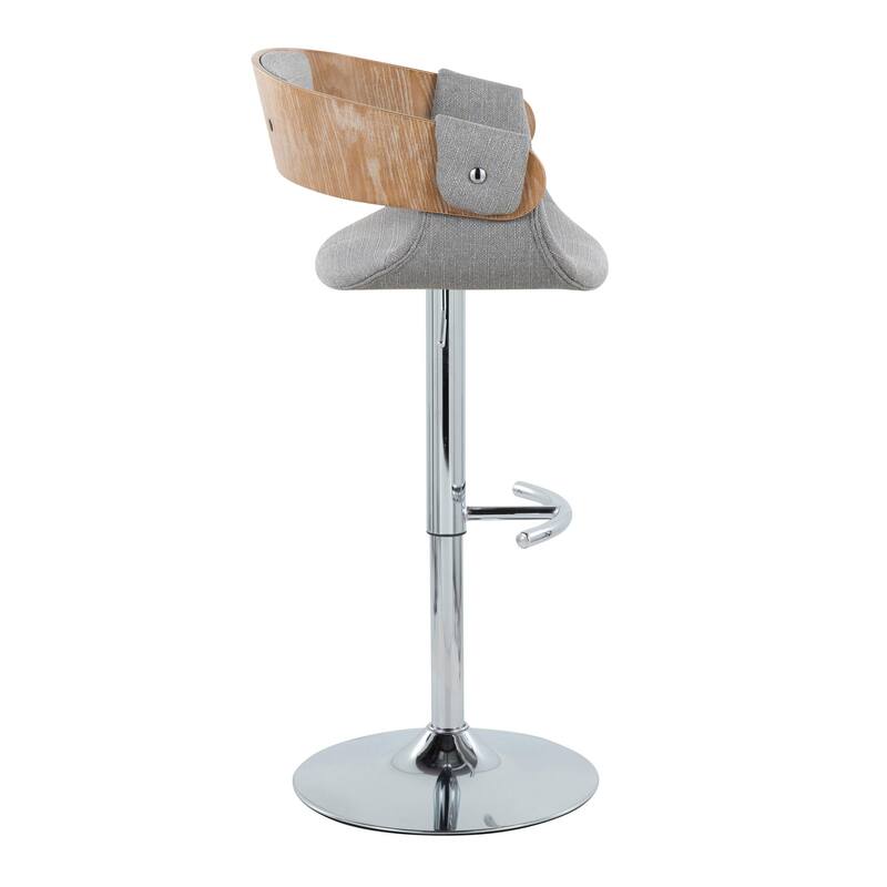 Carson Carrington Gavle Adjustable Bar Stool with Rounded T Footrest (Set of 2)
