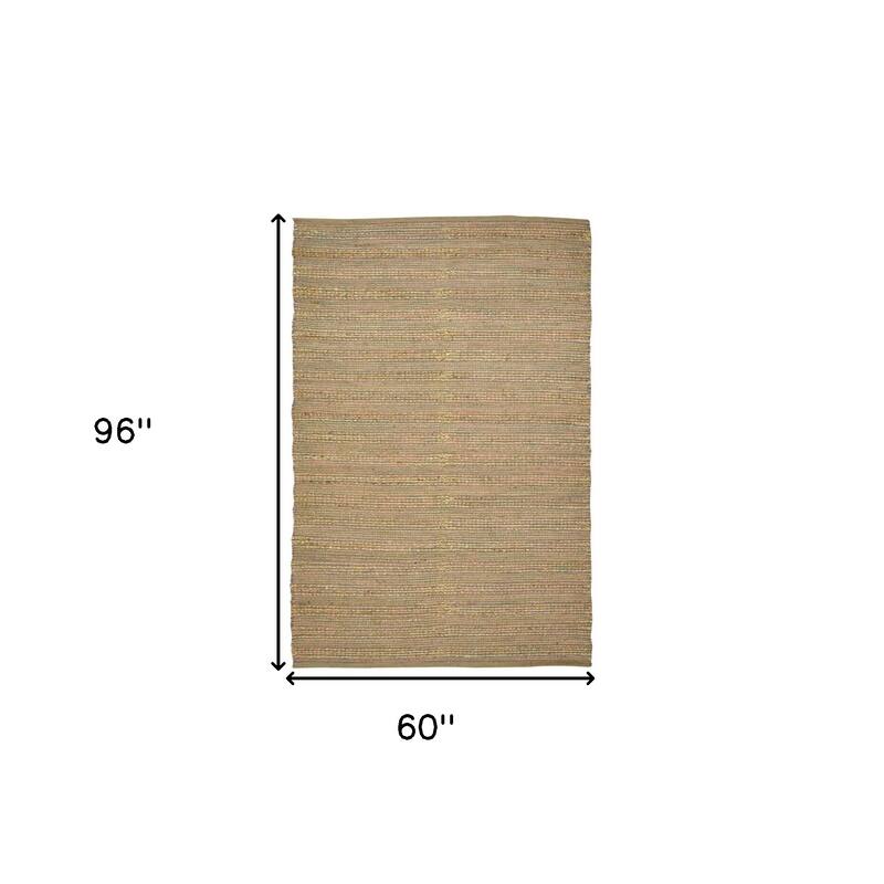 HomeRoots Striped Lodge Rectangle Area Rug