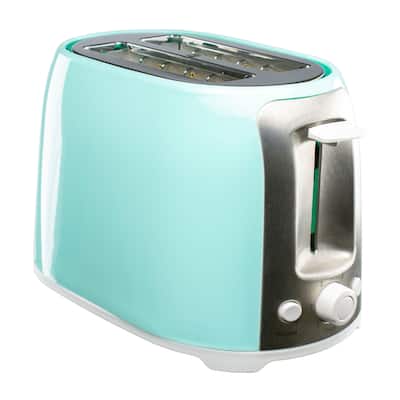 Vintage 2-Slice Cool Touch Extra Wide Slot Toaster in Turquoise