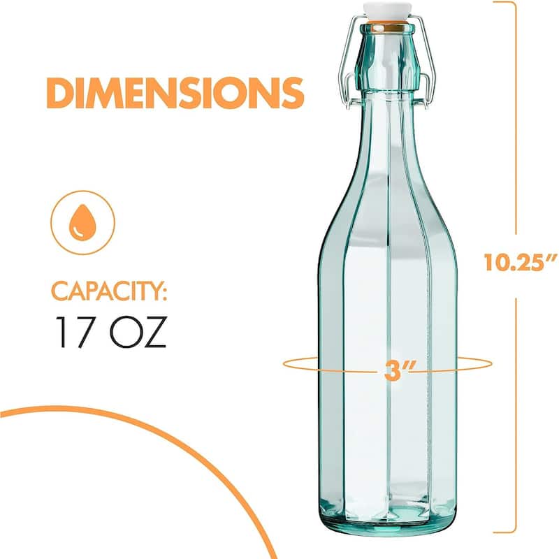 Amici Home Faceted Hermetic Glass Bottle