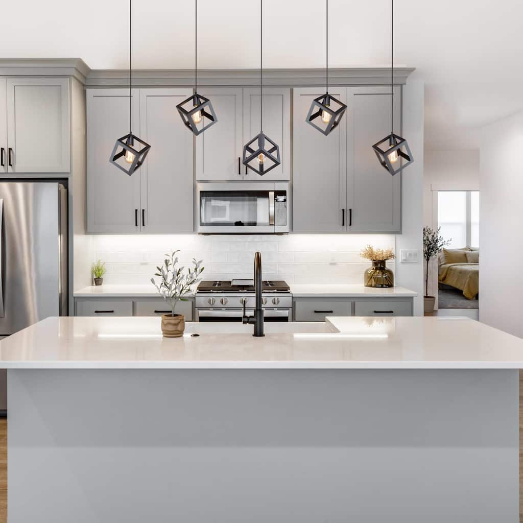Carbon Loft Modern Farmhouse Black 1-Light Pendant Light - D6.3"*H10.2"