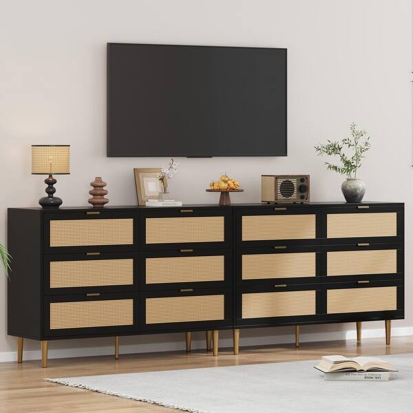 6 Drawers Dresser for Bedroom, Clothes Storage Cabinet, Wood Chest of  Drawers with Gold Legs & Gold Handles - Bed Bath & Beyond - 43379443