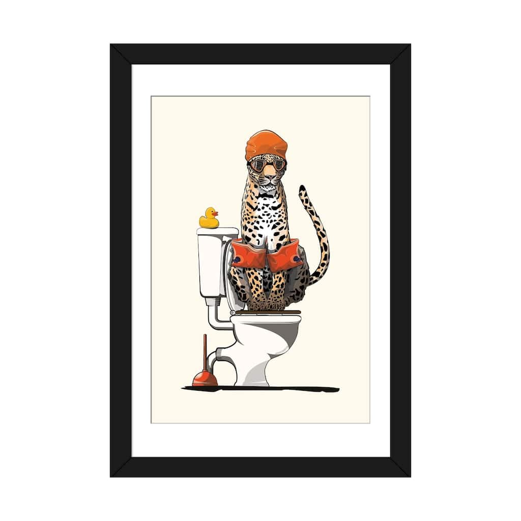 iCanvas "Leopard On The Toilet" by WyattDesign