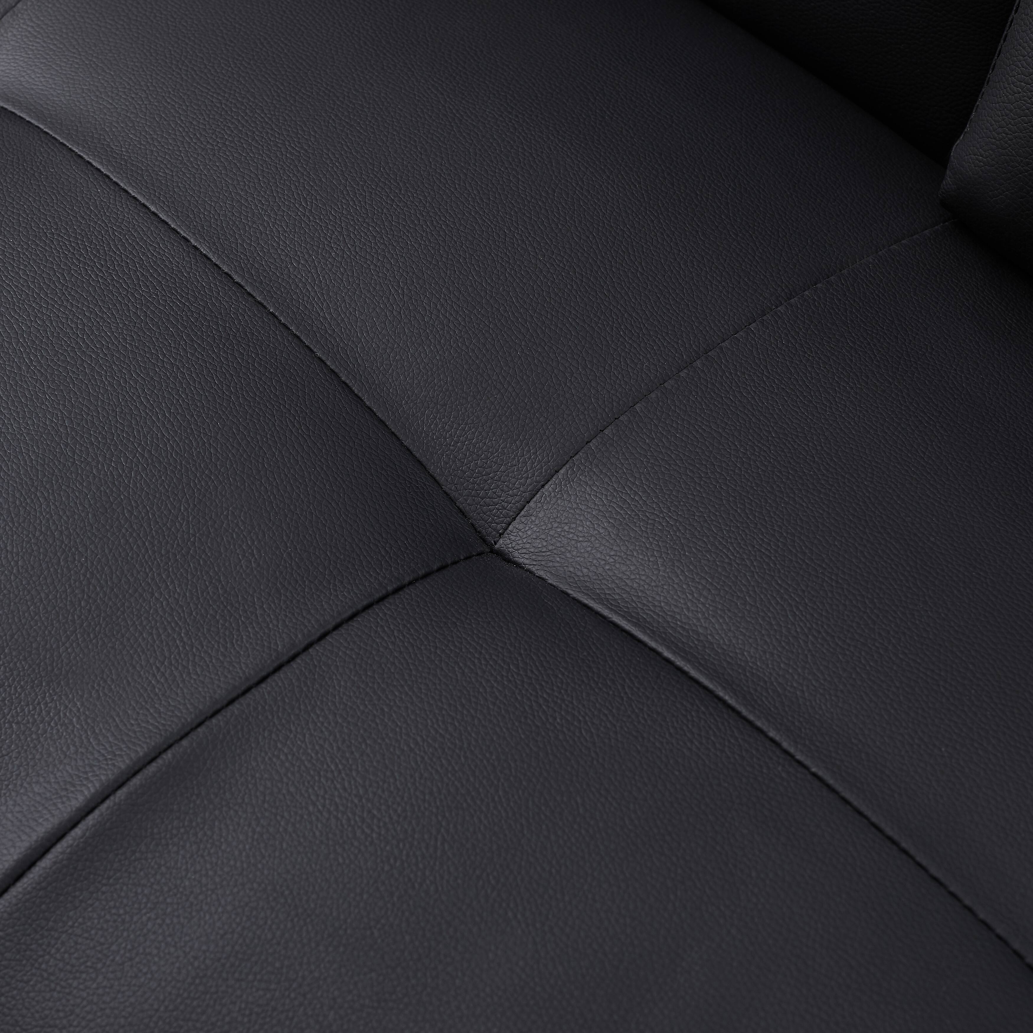 66'' Folding Faux Leather Loveseat Sleeper Sofa Bed with Cup Holder