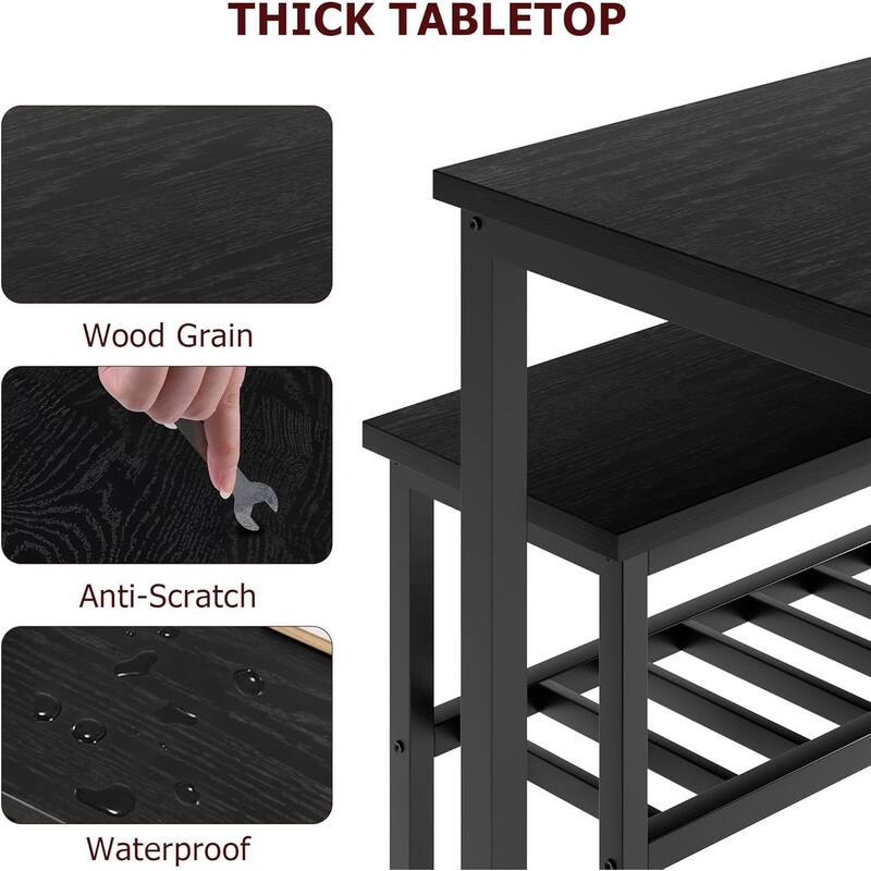 Dining Table Set for 4, with 1 Bench and 2 Chair