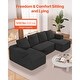 preview thumbnail 16 of 36, UIMOSO Modular Sectional Sofa, Modular Sofa Deep Seat, Cloud Sectional Couch with High Rebound Sponge and Density