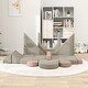 preview thumbnail 2 of 7, Kids Play Couch, 12 Pieces Kids Couch for Playroom Bedroom, Convertible Foam Floor Cushions for Boys and Girls, Pink