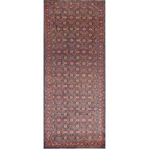 Geometric Mahal Persian Hallway Runner Rug Wool Hand-knotted Carpet - 3'6" x 10'6"
