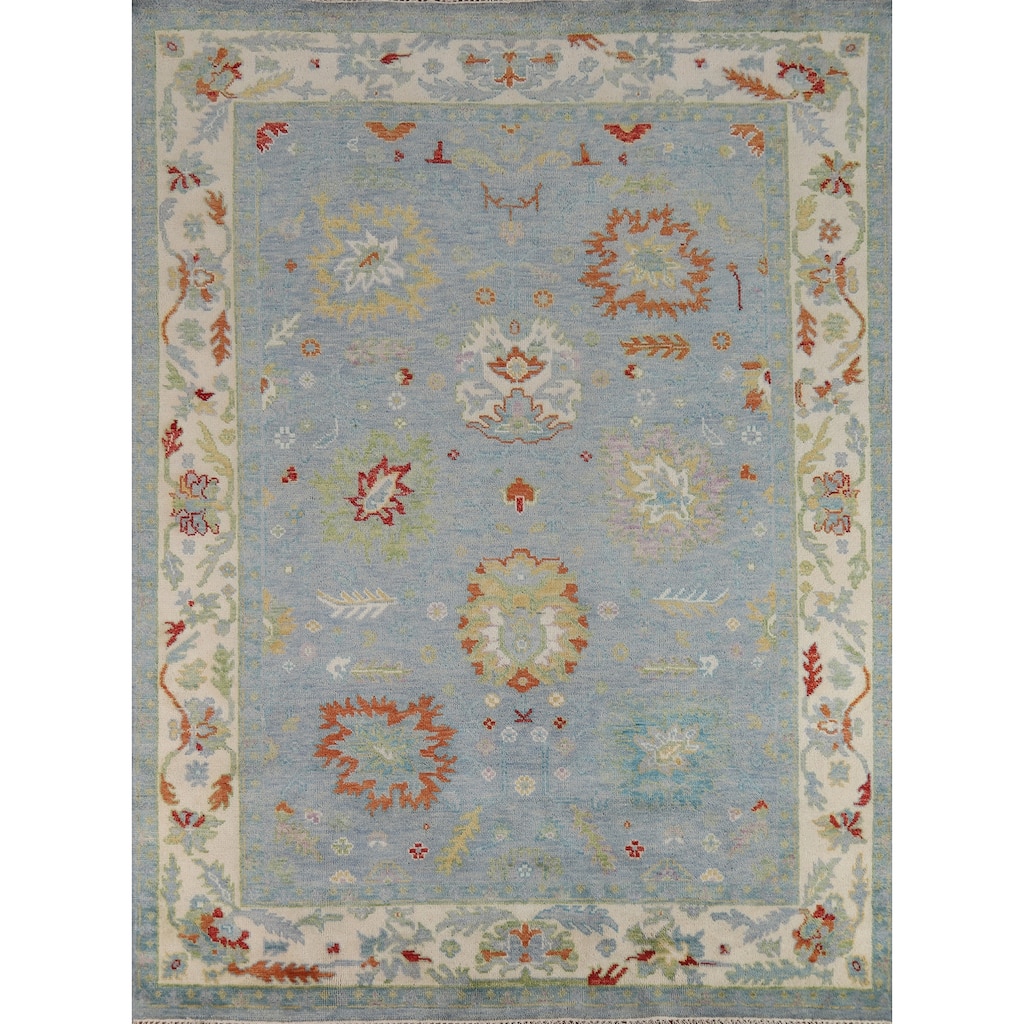 Oushak Oriental Area Rug Handmade Wool Carpet - 7'11"x 9'11"