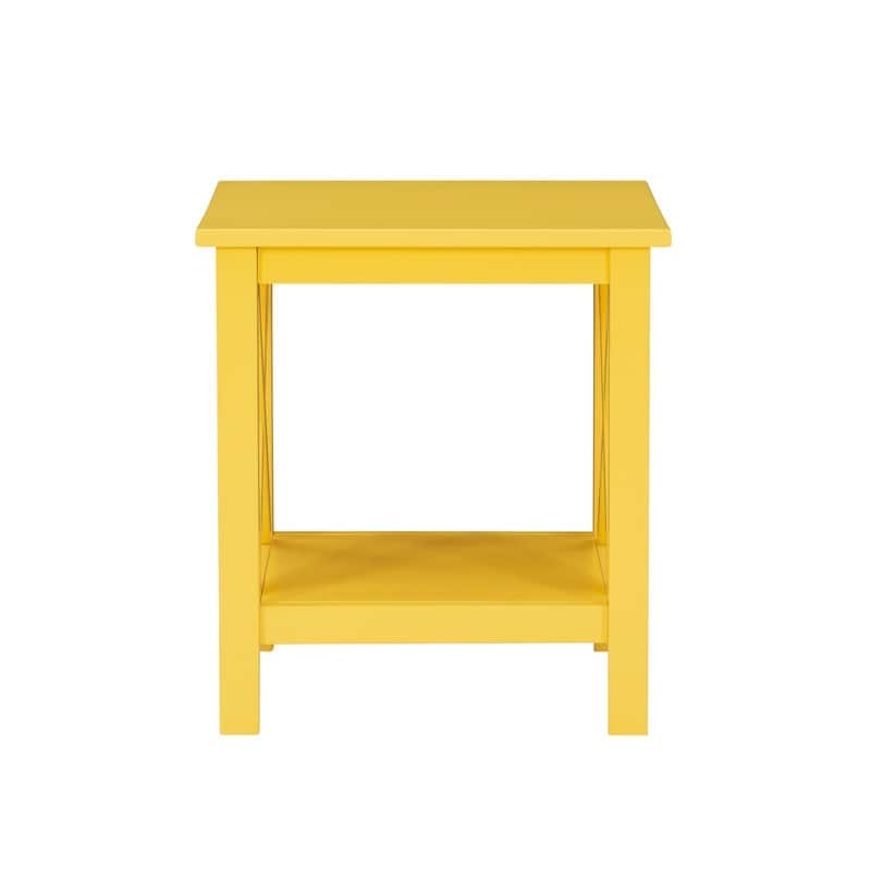 Ripplewood Farmhouse X-Base Side End Table