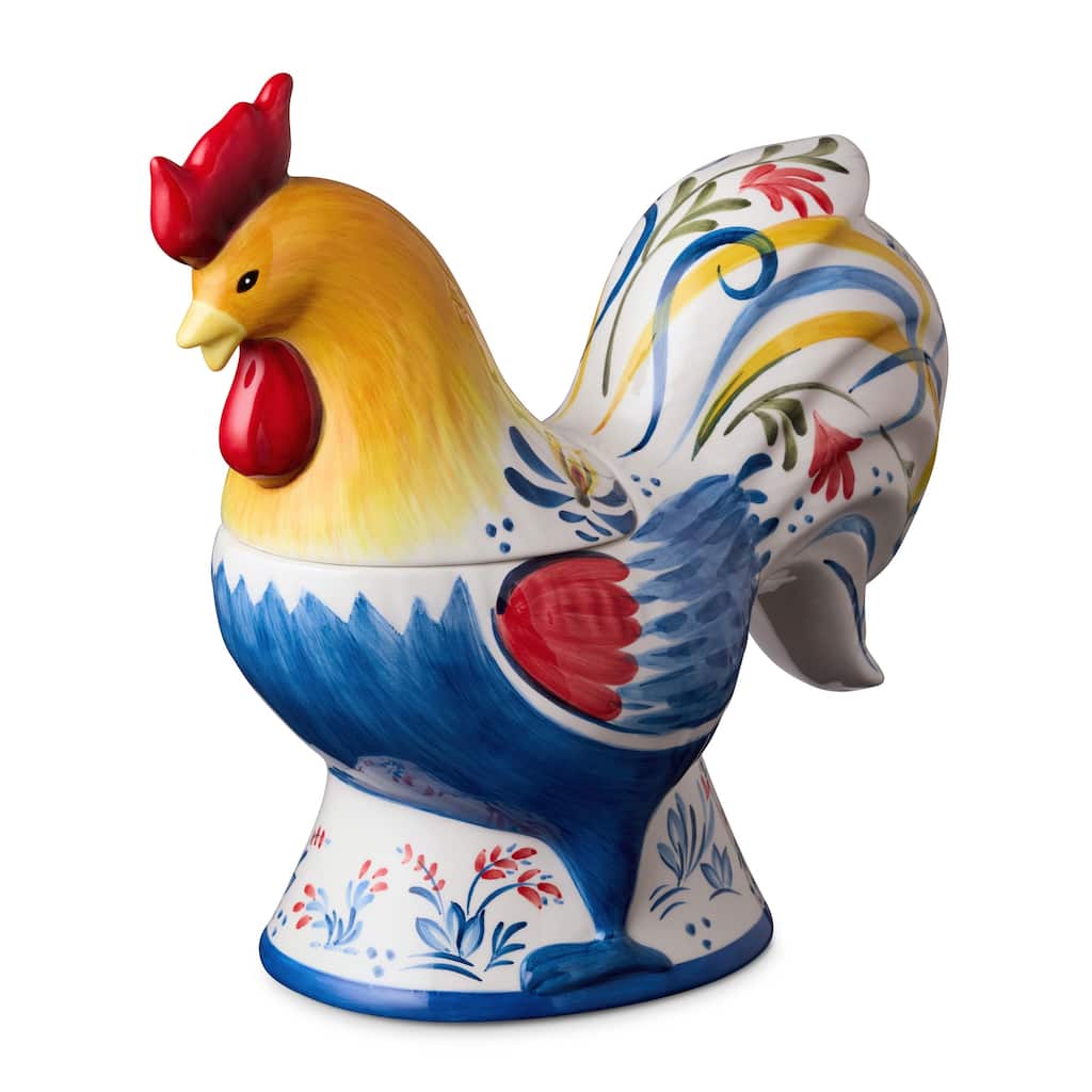 Certified International French Rooster 104 oz. 3-D Cookie Jar - 11.50"L x 5.50"W x 11.50"H