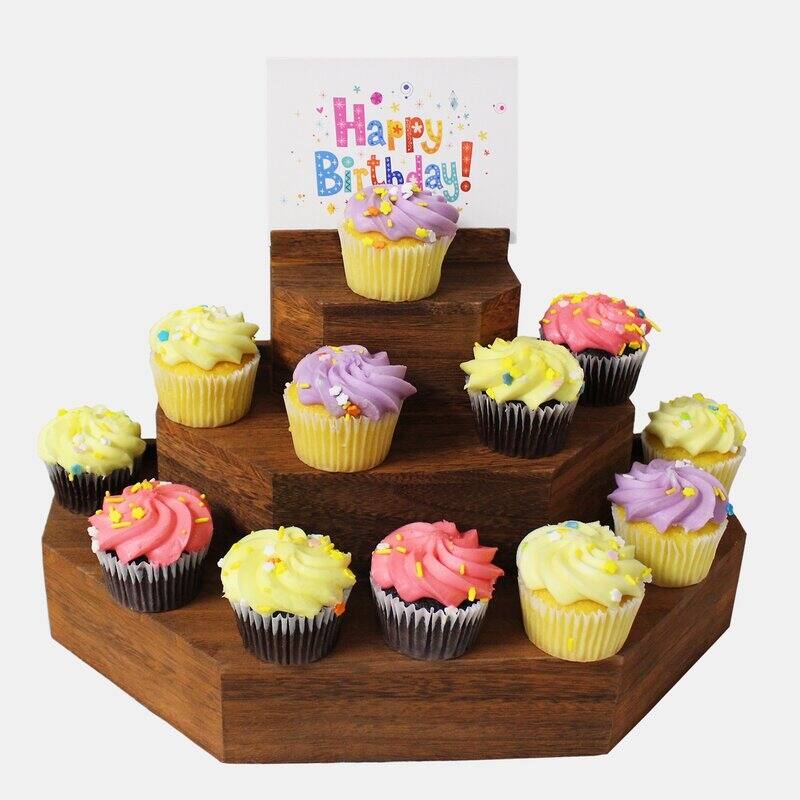 Wooden Display Rises & Stand 3-tier