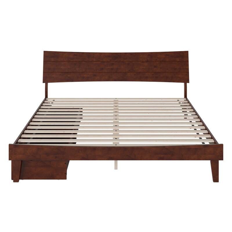 Phoenix Wood Platform Bed with Storage Drawers