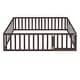 preview thumbnail 65 of 89, Kids Bed Wood Daybed Frame with Fence,Twin/ Full/Queen,White/Gray/Walnut/Natural