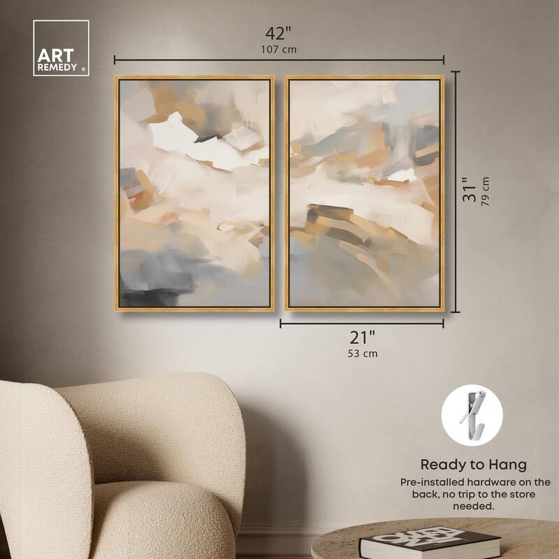 Lost in Thought Canvas Set of 2 by Art Remedy