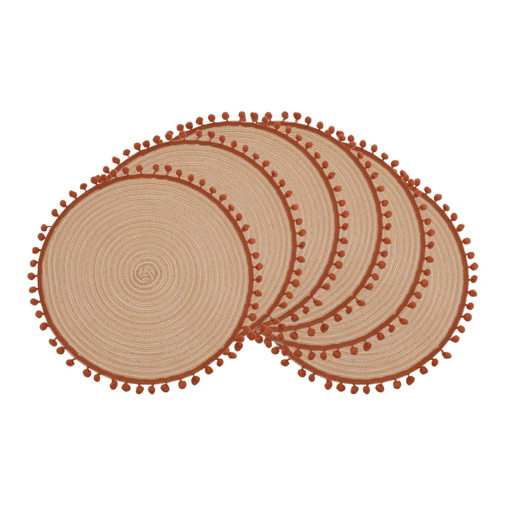 Placemats Set of 6 Polyester Placemats for Kitchen Dining Table Decor Heat Resistant Table Placemats Wipeable Table Mat