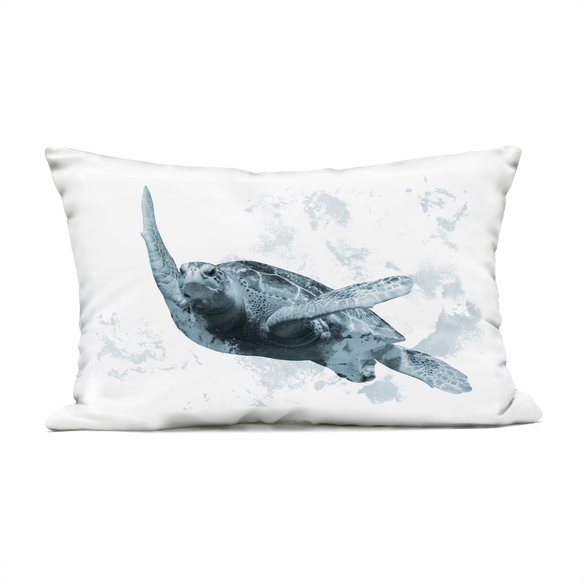 Stupell Weathered Turtle Blue Portrait Printed Outdoor Throw Pillow Design by Marcus Prime