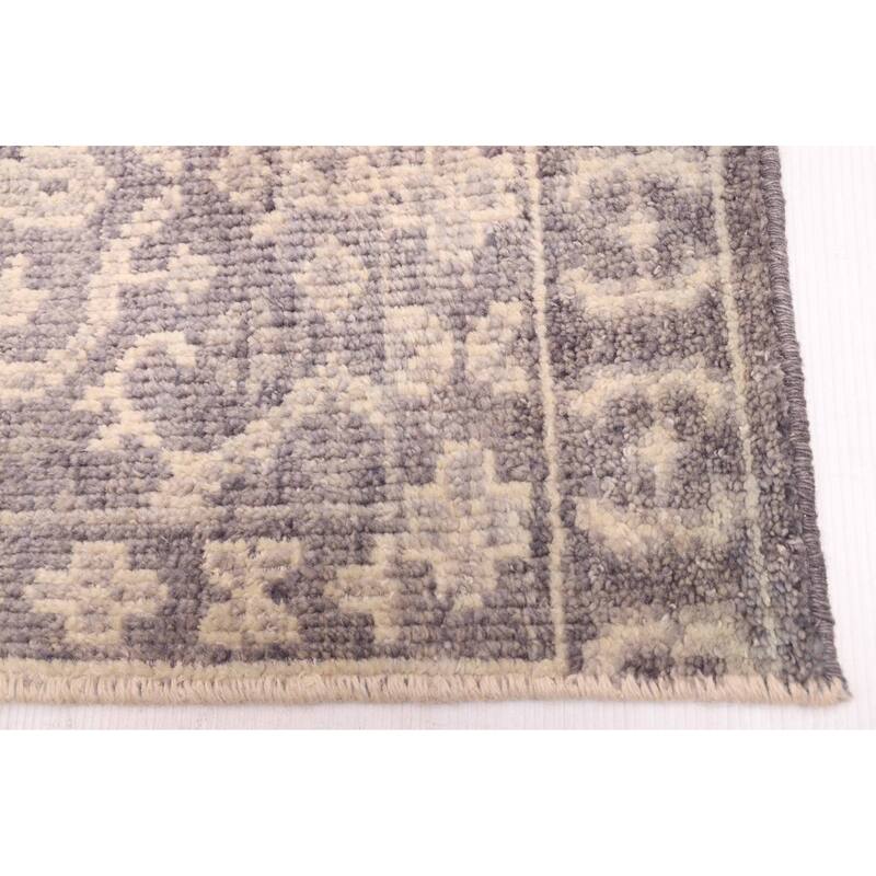 ECARPETGALLERY Hand-knotted Jules Serapi Dark Grey Wool Rug - 7'2 x 10'0